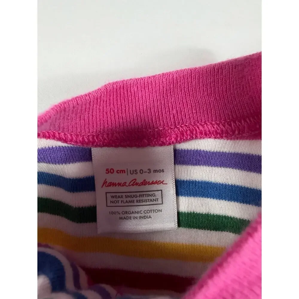 Hanna Andersson Rainbow Stripe Organic Cotton Zip Sleeper 0–3 Months